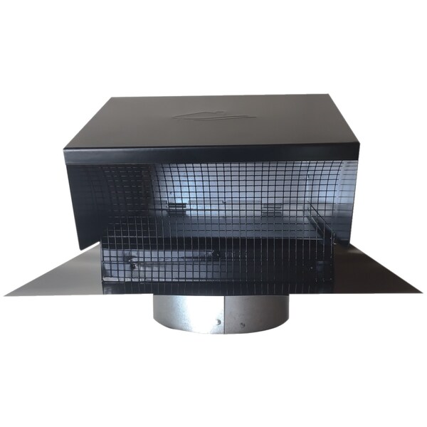 Builder'S Best Black 6" Collar Metal Roof Vent Cap 12633